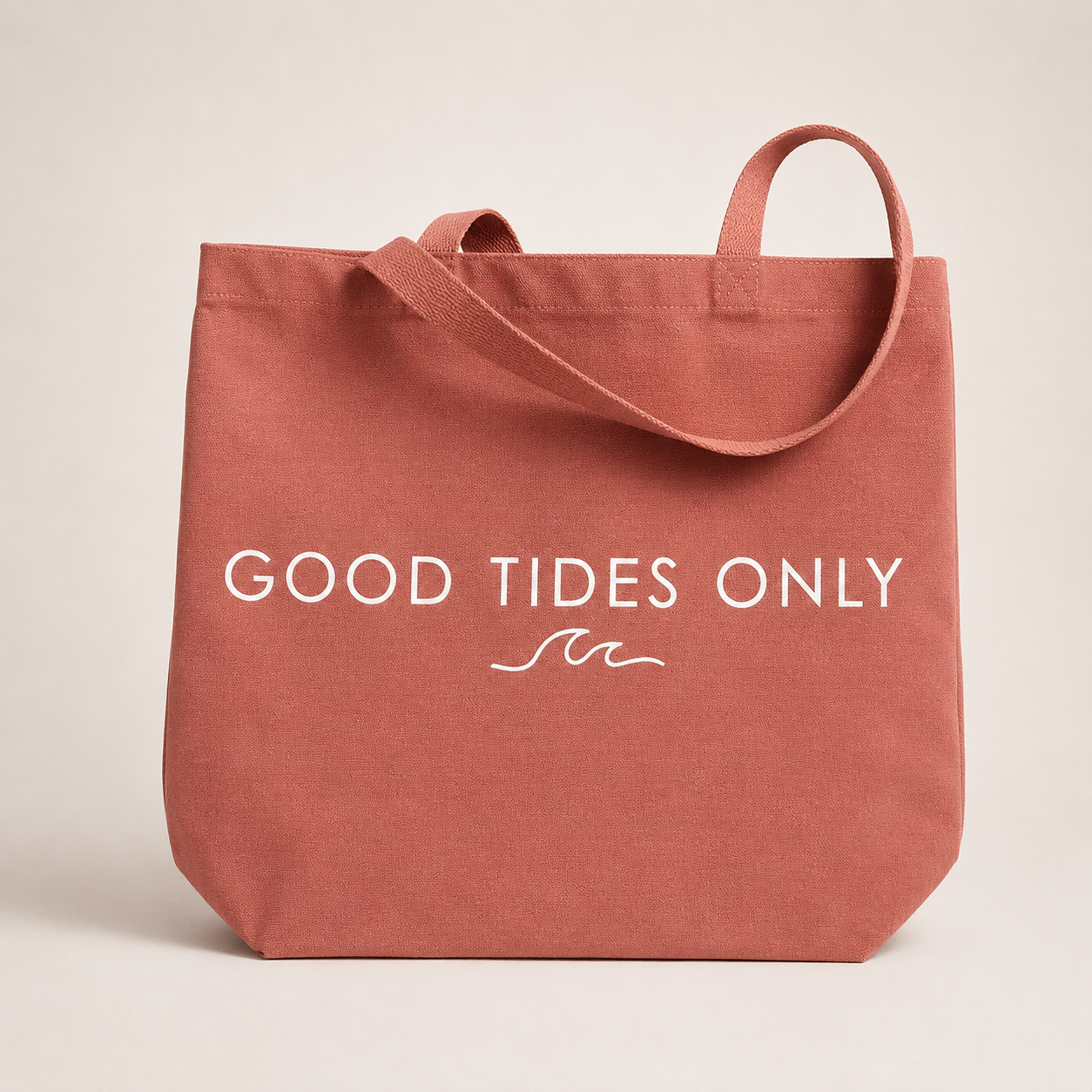 The Pink One - Good Tides Only Heavy Duty Tote Bag