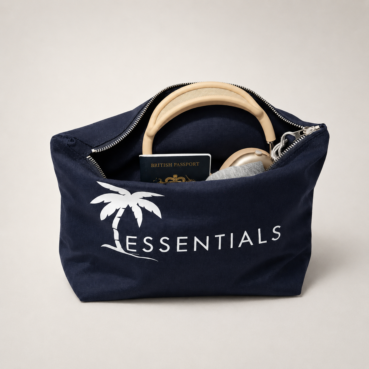 The Little Blue Canvas Accessory Travel Bag